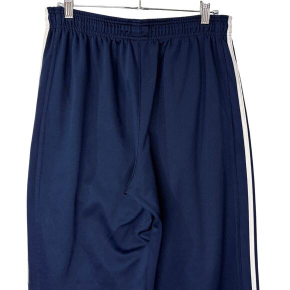 Adidas Womens Size L Track Pants Navy Blue 3-Stripe Classic Retro Straight Leg - Picture 16 of 16